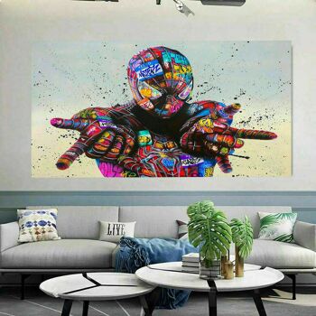 Pop Art Spiderman Hero Hero Toile Tableaux Décoration Murale - Format Paysage - 180 x 90 cm 5