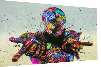 Pop Art Spiderman Hero Hero Toile Tableaux Wall Art - Format Paysage - 80 x 60 cm 1