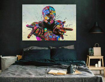 Pop Art Spiderman Hero Hero Toile Tableaux Wall Art - Format Paysage - 80 x 60 cm 3