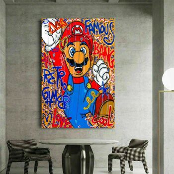 Pop Art Mario Kart Jeu Tableaux sur Toile Décoration Murale - Format Portrait - 60 x 40 cm 4