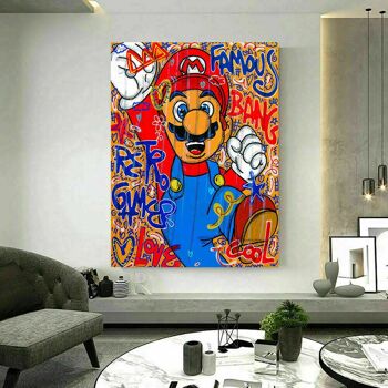 Pop Art Mario Kart Jeu Tableaux sur Toile Décoration Murale - Format Portrait - 90 x 60 cm 5