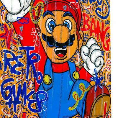 Pop Art Mario Kart Spiel Leinwand Bilder Wandbilder - Hochformat - 160 x 120 cm