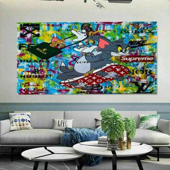 Toile Pop Art Tom et Jerry - Format Paysage - 90 x 60 cm 5