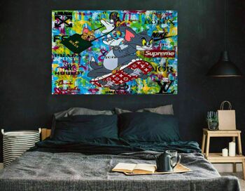 Toile Pop Art Tom et Jerry - Format Paysage - 150 x 100 cm 3