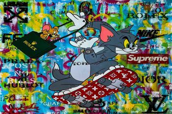 Toile Pop Art Tom et Jerry - Format Paysage - 75 x 50 cm 2