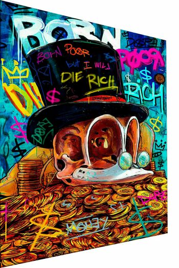 Tableaux sur toile Pop Art Geld Money tableaux muraux - format portrait - 120 x 90 cm 1