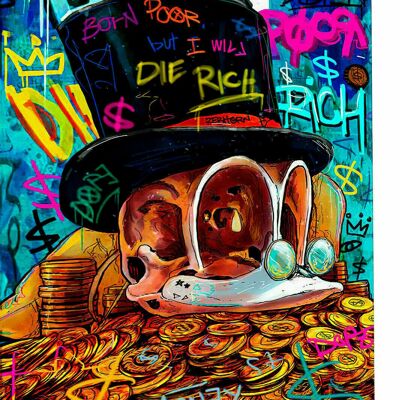 Pop Art Geld Money Leinwand Bilder Wandbilder - Hochformat - 180 x 90 cm