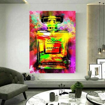 Toile Tableaux Parfum Pop Art Tableaux Muraux - Format Portrait - 60 x 40 cm 5