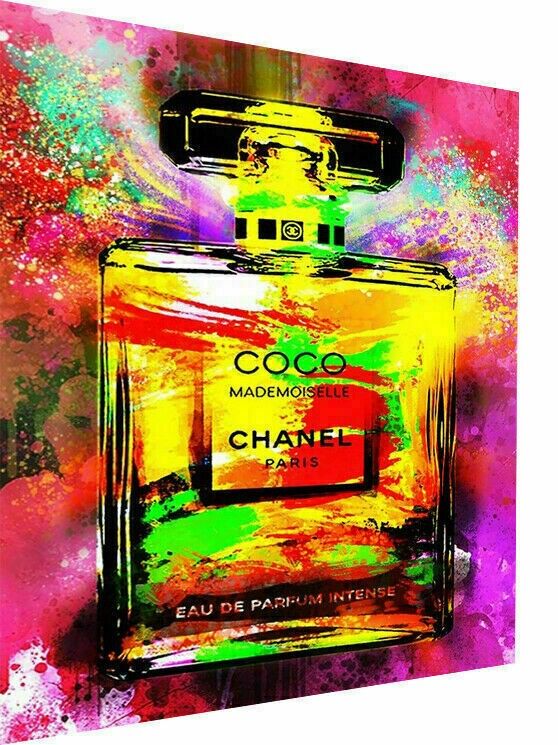 Cuadros en Lienzo de Perfume Pop Art Cuadros de Pared - Formato Retrato - 160 x 120 cm