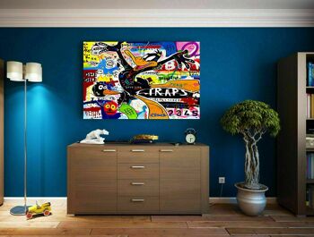 Pop Art Daffy Duck Tableaux sur Toile - Format Paysage - 90 x 60 cm 5