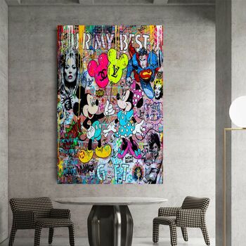 Mickey Mouse Pop Art Toile Tableaux Mur Photos - Format Portrait - 120 x 90 cm 4