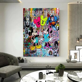 Mickey Mouse Pop Art Toile Tableaux Mur Photos - Format Portrait - 120 x 90 cm 5