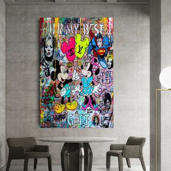Tableaux sur toile pop art Mickey Mouse tableaux muraux - format portrait - 180 x 100 cm 4