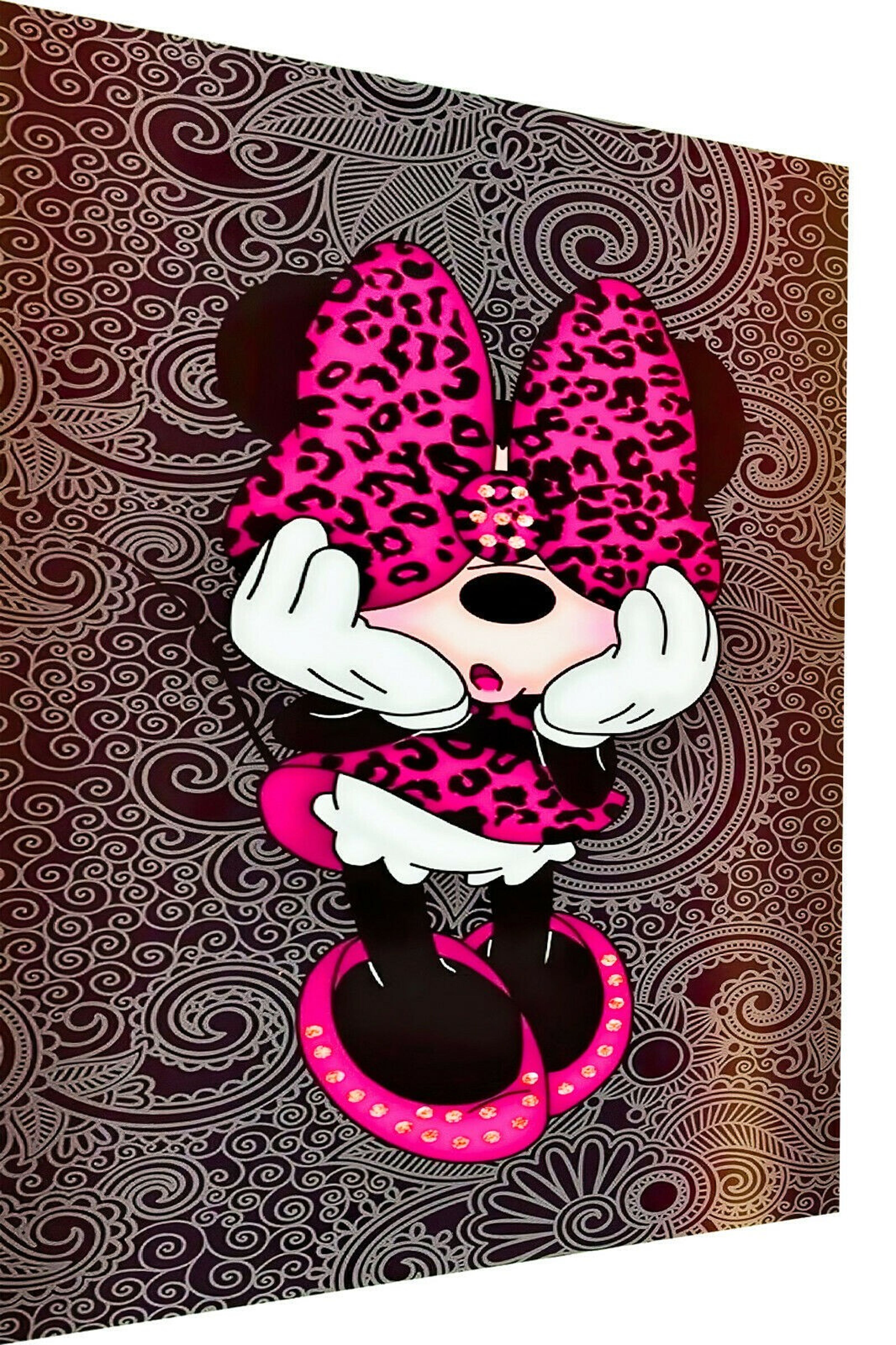 Tableau peinture Minnie 100 x 70 cm Pop Art - Magic mouse