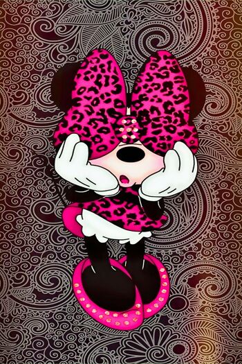 Toile Pop Art Minnie Mouse Pictures Wall Art - Format Portrait - 180 x 100 cm 2