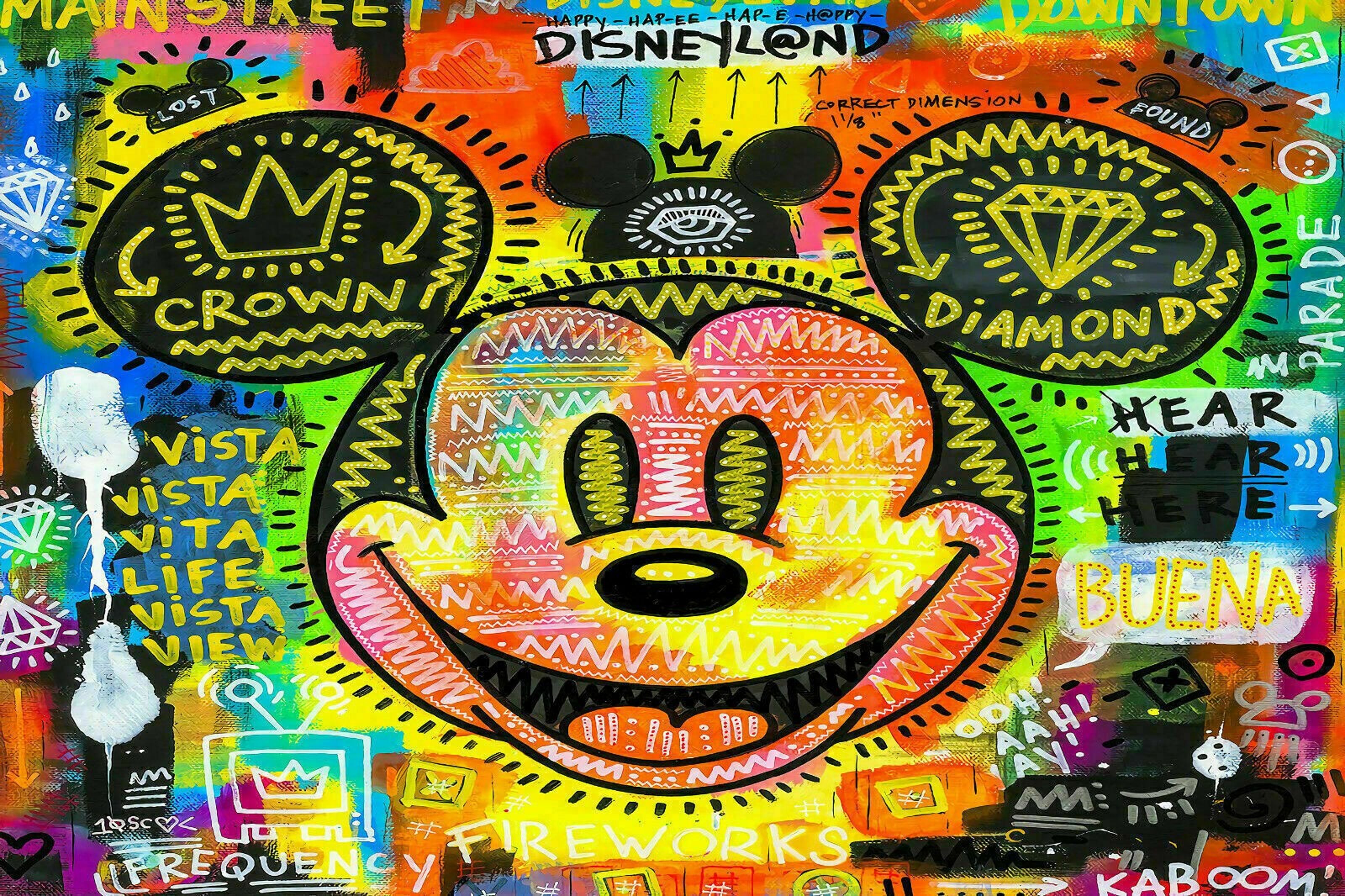 Buy wholesale Pop Art Mickey - - Wall Landscape Format cm Canvas Mouse Art Picture 30 40 Funny x