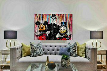 Décoration murale sur toile Mickey Mouse Donald Pop Art - Paysage - 60 x 40 cm 3