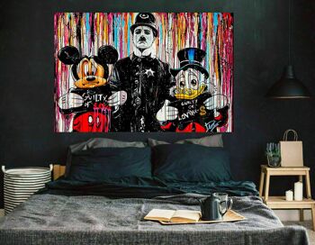 Décoration murale sur toile Mickey Mouse Donald Pop Art - Paysage - 180 x 100 cm 4