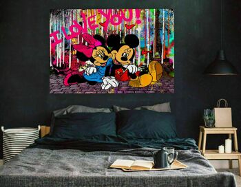 Mickey Mouse Pop Art Toile Tableaux Mur Photos - Format Paysage - 120 x 80 cm 3