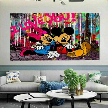 Mickey Mouse Pop Art Toile Tableaux Mur Photos - Format Paysage - 120 x 80 cm 4