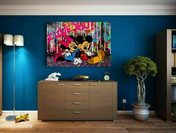 Mickey Mouse Pop Art Toile Tableaux Mur Photos - Format Paysage - 160 x 120 cm 5