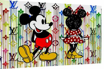 Toile Pop Art Mickey Mouse Pictures Wall Art - Format Paysage - 60 x 40 cm 1