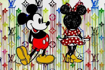 Toile Pop Art Mickey Mouse Pictures Wall Art - Format Paysage - 90 x 60 cm 2
