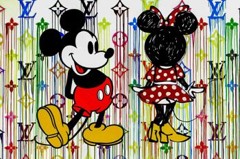 Toile Pop Art Mickey Mouse Pictures Wall Art - Format Paysage - 120 x 80 cm 2