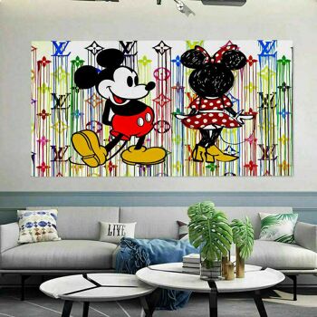 Toile Pop Art Mickey Mouse Pictures Wall Art - Format Paysage - 150 x 100 cm 5