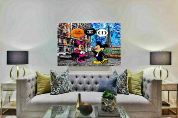 Pop Art Mickey Mouse Marques Tableaux sur Toile - Format Paysage - 75 x 50 cm 3