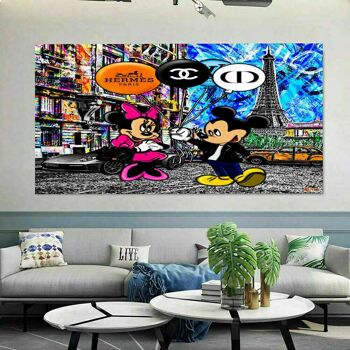 Pop Art Mickey Mouse Marques Tableaux sur Toile - Format Paysage - 75 x 50 cm 5