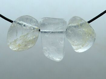 Cristal de roche de l'Himalaya, percé, pendentif, 3 pièces 1