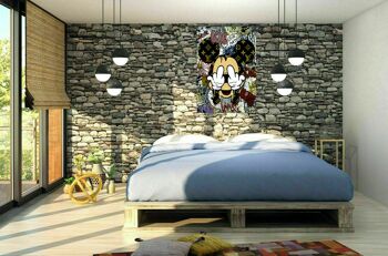 Pop Art Mickey Mouse Funny Canvas Picture Wall Art - Format Portrait - 90 x 60 cm 3