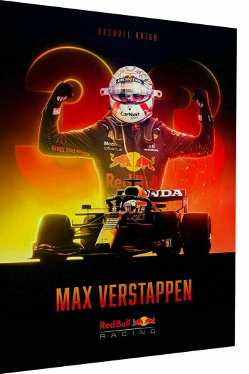 Tableaux sur toile F1 Formula 1 Max Verstappen - format portrait - 60 x 40 cm 1