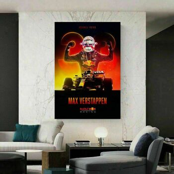 Tableaux sur toile F1 Formula 1 Max Verstappen - format portrait - 80 x 60 cm 3