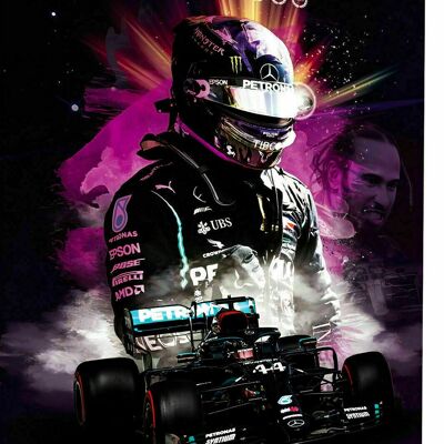 Leinwand F1 Formel1 Lewis Hamilton Bilder Wandbilder  - Hochformat - 180 x 90 cm