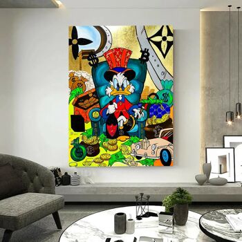 Toile Pop Art Scrooge McDuck King - Portrait - 150 x 100 cm 5