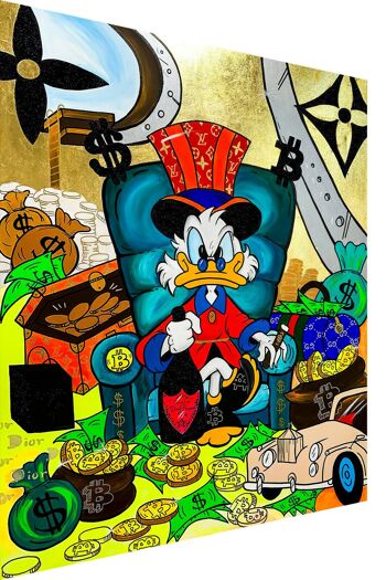 Toile Pop Art Scrooge McDuck King - Portrait - 80 x 60 cm 1