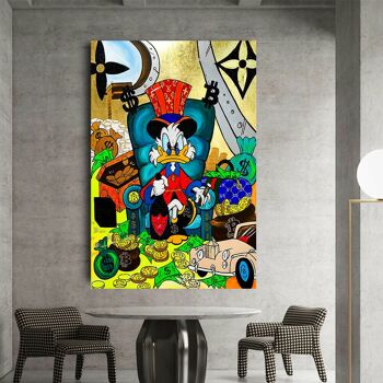 Toile Pop Art Scrooge McDuck King - Portrait - 80 x 60 cm 4