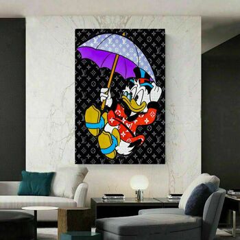 Tableaux sur toile Pop Art Scrooge McDuck tableaux muraux - format portrait - 75 x 50 cm 2