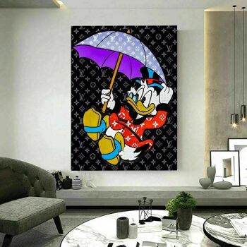 Tableaux sur toile Pop Art Scrooge McDuck tableaux muraux - format portrait - 75 x 50 cm 4