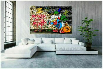 Pop Art Donald Duck Argent Tableaux sur Toile - Format Paysage - 40 x 30 cm 4