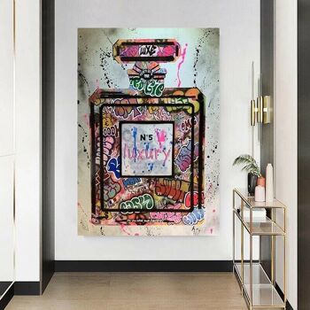 Tableaux sur toile d'art de luxe parfum pop art tableaux muraux - format portrait - 40 x 30 cm 4