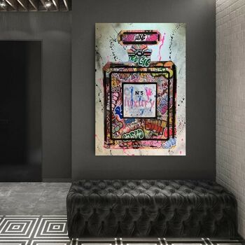 Tableaux sur toile d'art de luxe parfum pop art tableaux muraux - format portrait - 120 x 80 cm 3