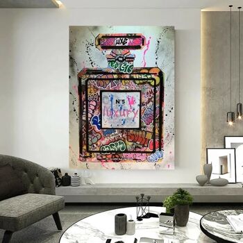 Tableaux sur toile d'art de luxe parfum pop art tableaux muraux - format portrait - 180 x 100 cm 5