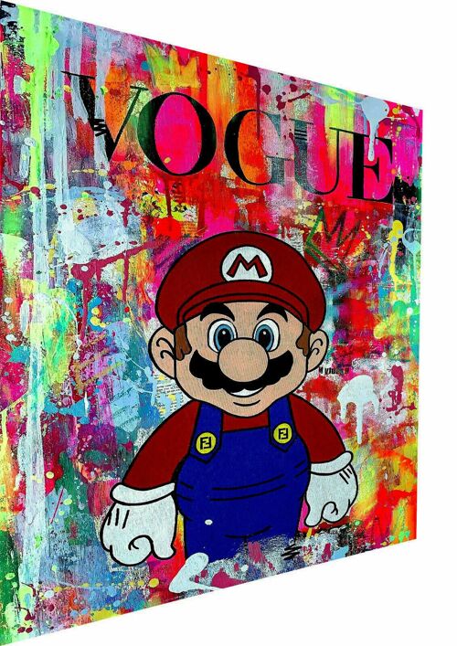 Pop Art Kunst Mario Kart Leinwand Bilder Wandbilder - Hochformat - 120 x 80 cm