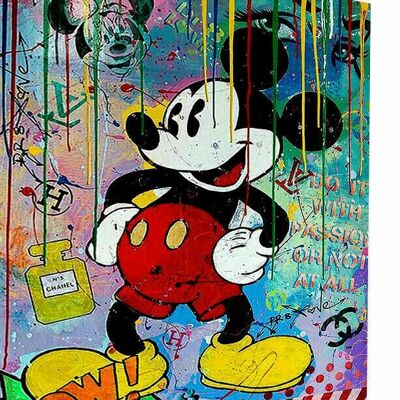 Pop Art Kunst Micky Maus Leinwand Bilder Wandbilder - Hochformat - 60 x 40 cm