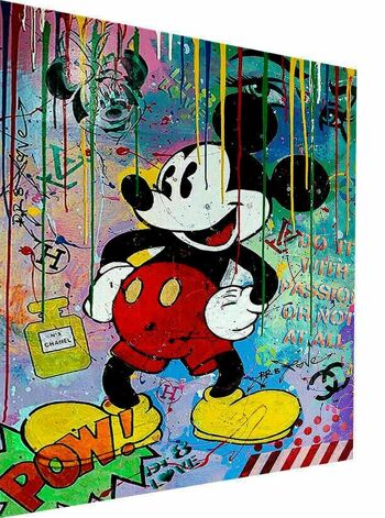 Pop Art Art Mickey Mouse Tableaux sur Toile Tableaux Muraux - Format Portrait - 100 x 75 cm 1