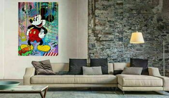 Pop Art Art Mickey Mouse Tableaux sur Toile Tableaux Muraux - Format Portrait - 120 x 90 cm 4