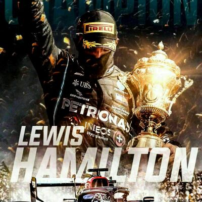 Fórmula 1 Lewis Hamilton Canvas Mercedes Wall Art - Formato vertical - 40 x 30 cm